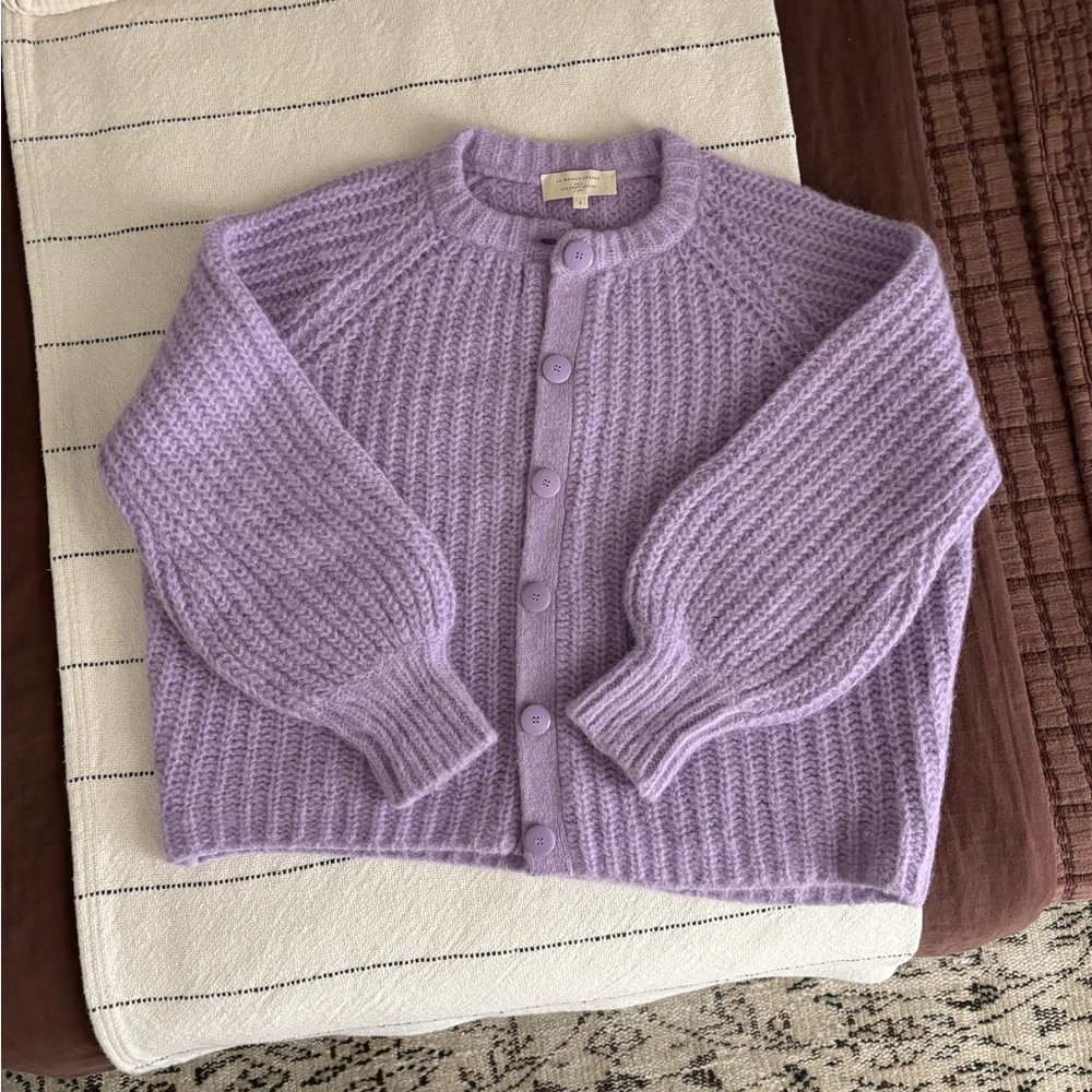 Sezane Emile Cardigan in wisteria - Picture 6 of 8